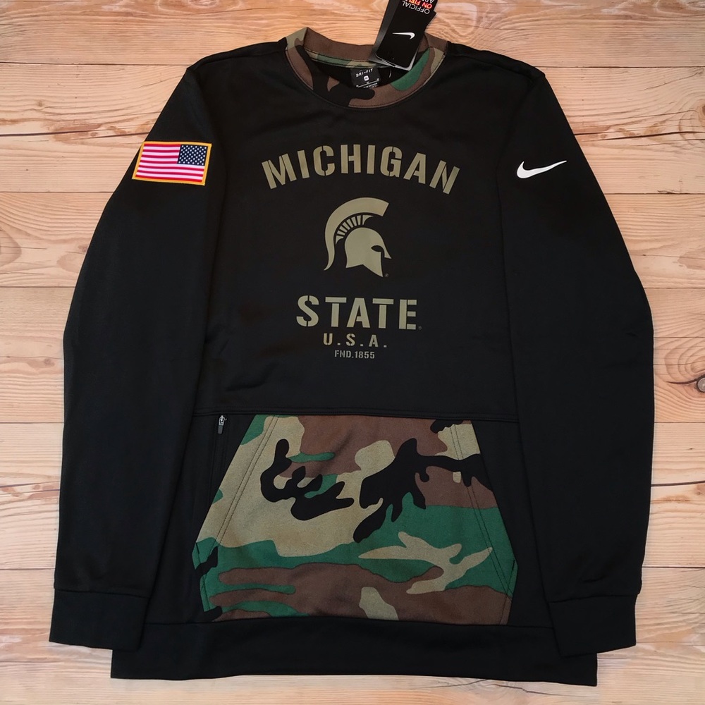 Nike Michigan State Military Camo Sweatshirt